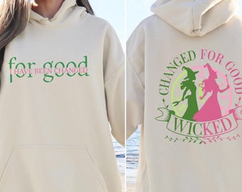 Retro Wicked Together We’re Unlimited Sweatshirt, Defy Gravity Broomstick Magic Wand Sweater, Wicked The Musical, Wizard Movie Fan Sweater