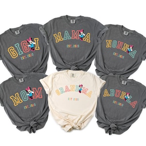 Disney Minnie Mama, Mom,Grandma,Gigi,Abuella Mother's Day Shirt, New Mother Tee, Nonna Shirt, New Grandma Comfort Colors Shirt