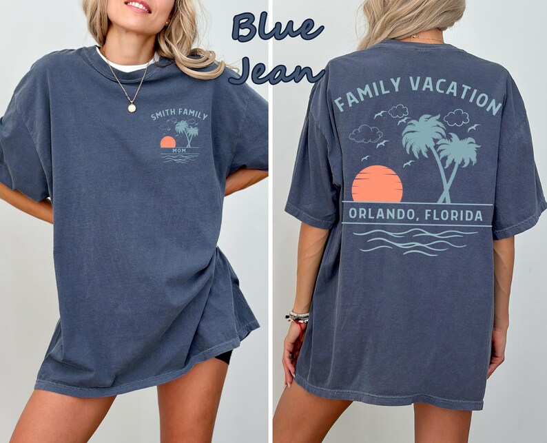 Custom Family Vacation Shirt, Matching Trip Shirts, Personalized Family Trip Tee, Beach Vacation Shirt, Group Travel Outfit, Comfort Colors bild 6