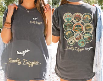 Personalized Family - Group Travel Shirt Comfort Colors®, Custom Travel Stamp Tee, Beach Vacation Memory Shirt, Family Trip Gift