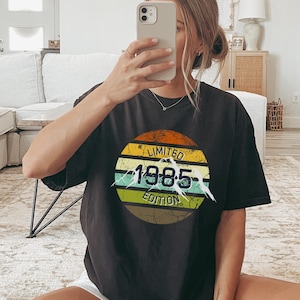 Comfort Colors® 1985 Shirt, 1985 Birthday Shirt , 1985 Birthday Year Number Shirt for Women Or Man, Birthday Gift, 40th Birthday Shirt