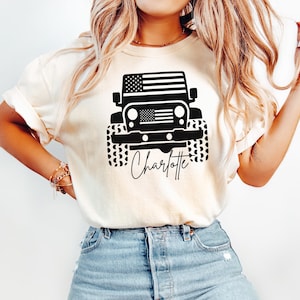 Comfort Colors® Custom 4WD Offroad Shirt, American Flag Truck Shirt, USA Adventure Hoodie, Offroad Forest Pullover, Mud Truck Gift