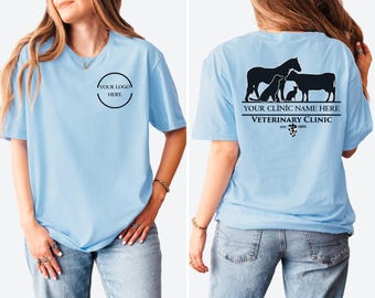 Custom Veterinary Clinic Shirt, Personalized Veterinarian Gift, Vet Tech Week Outfit, Customized Vet Medicine TShirt, Vet Technician Clothes