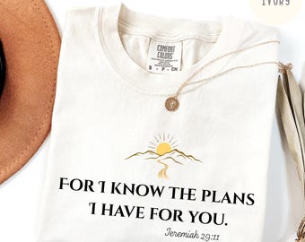 Comfort Colors Christian T-Shirt, Bible Verse Graphic Tee