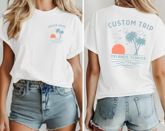 Custom Trip Shirts, Family Vacation Shirts, Matching Group Travel Shirts,Personalized Trip Tee, Girls Trip, Senior Trip,Beach Vacation Shirt