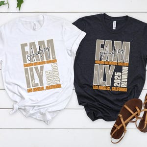 Camisetas personalizadas para reuniones familiares / Camisetas de reunión familiar 2025 / Camisetas familiares a juego / Regalos para reuniones familiares