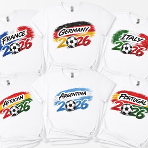 2026 Country Football T-Shirt, Football Fan Tee, Nation Inspired Graphic Shirt, Cup 2026 Collection image 2