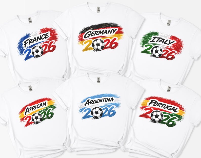 2026 Country Football T-Shirt, Football Fan Tee, Nation Inspired Graphic Shirt, Cup 2026 Collection image 2