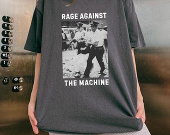 Comfort Colors® Bernie Sanders,Fight Oligarchy Tour Shirt,1963 Arrest Photo, Rage Against The Machine, Political Activism T-Shirt,Anti Trump