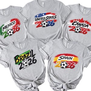 2026 Country Football T-Shirt, Football Fan Tee, Nation Inspired Graphic Shirt, Cup 2026 Collection image 1