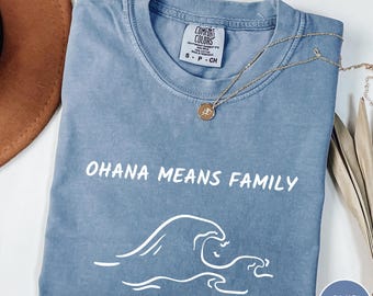 Comfort Colors® Retro Stitch Ohana Means Family Shirt, Disney Ohana Shirt, Vintage Stitch Shirt, Family Vacation Matching Shirt