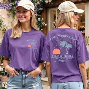 Custom Family Vacation Shirt, Matching Trip Shirts, Personalized Family Trip Tee, Beach Vacation Shirt, Group Travel Outfit, Comfort Colors bild 3