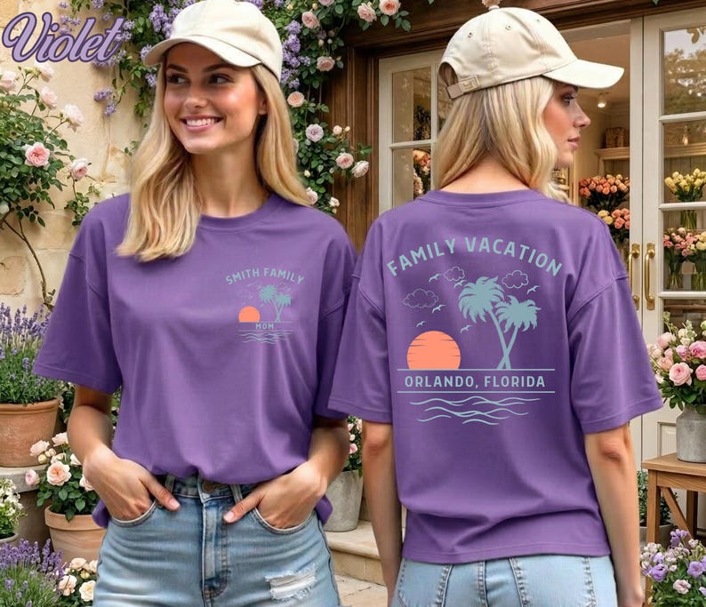 Custom Family Vacation Shirt, Matching Trip Shirts, Personalized Family Trip Tee, Beach Vacation Shirt, Group Travel Outfit, Comfort Colors bild 3