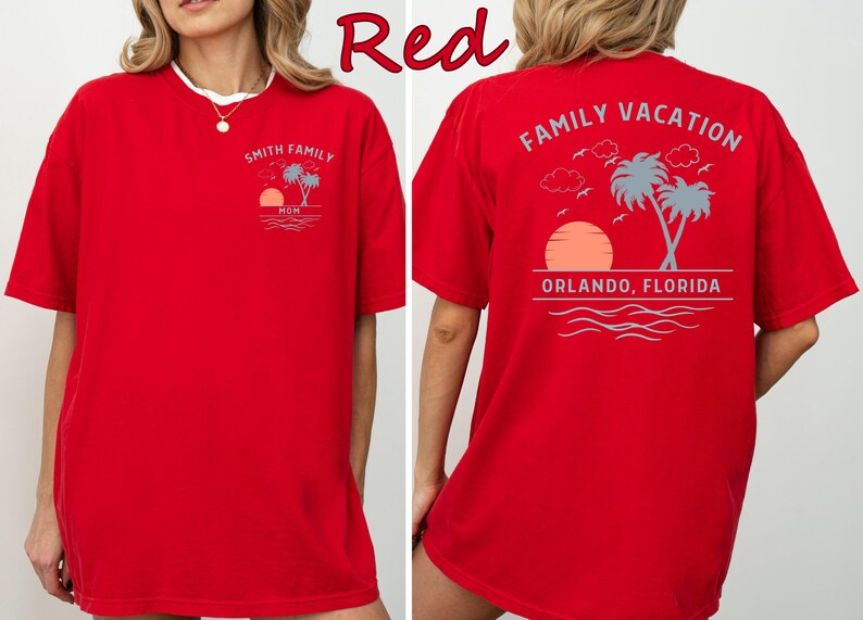 Custom Family Vacation Shirt, Matching Trip Shirts, Personalized Family Trip Tee, Beach Vacation Shirt, Group Travel Outfit, Comfort Colors bild 10