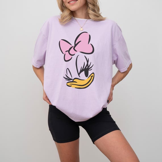 Comfort Colors® Daisy Daisy Duck Shirt for Girls, Disney Daisy Duck T-Shirt, Cute Duck Face Kids Tee, Disney Family Vacation Shirt