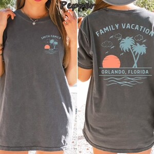 Custom Family Vacation Shirt, Matching Trip Shirts, Personalized Family Trip Tee, Beach Vacation Shirt, Group Travel Outfit, Comfort Colors bild 9