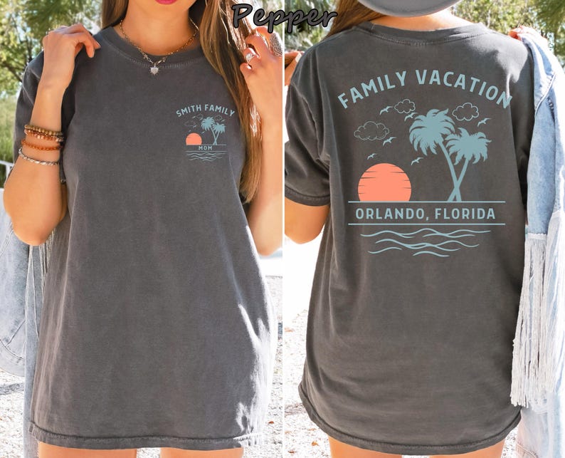 Custom Family Vacation Shirt, Matching Trip Shirts, Personalized Family Trip Tee, Beach Vacation Shirt, Group Travel Outfit, Comfort Colors bild 9