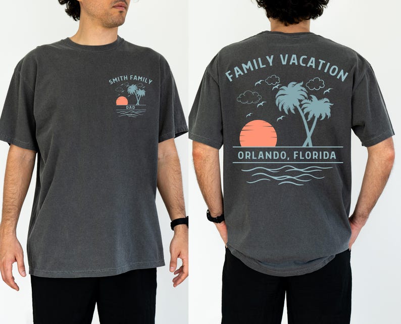 Custom Family Vacation Shirt, Matching Trip Shirts, Personalized Family Trip Tee, Beach Vacation Shirt, Group Travel Outfit, Comfort Colors bild 8