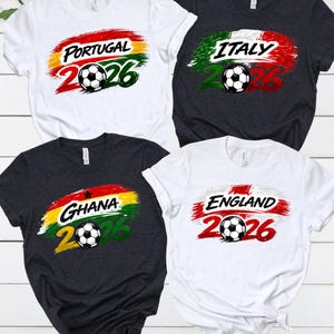 2026 Country Football T-Shirt, Football Fan Tee, Nation Inspired Graphic Shirt, Cup 2026 Collection image 3