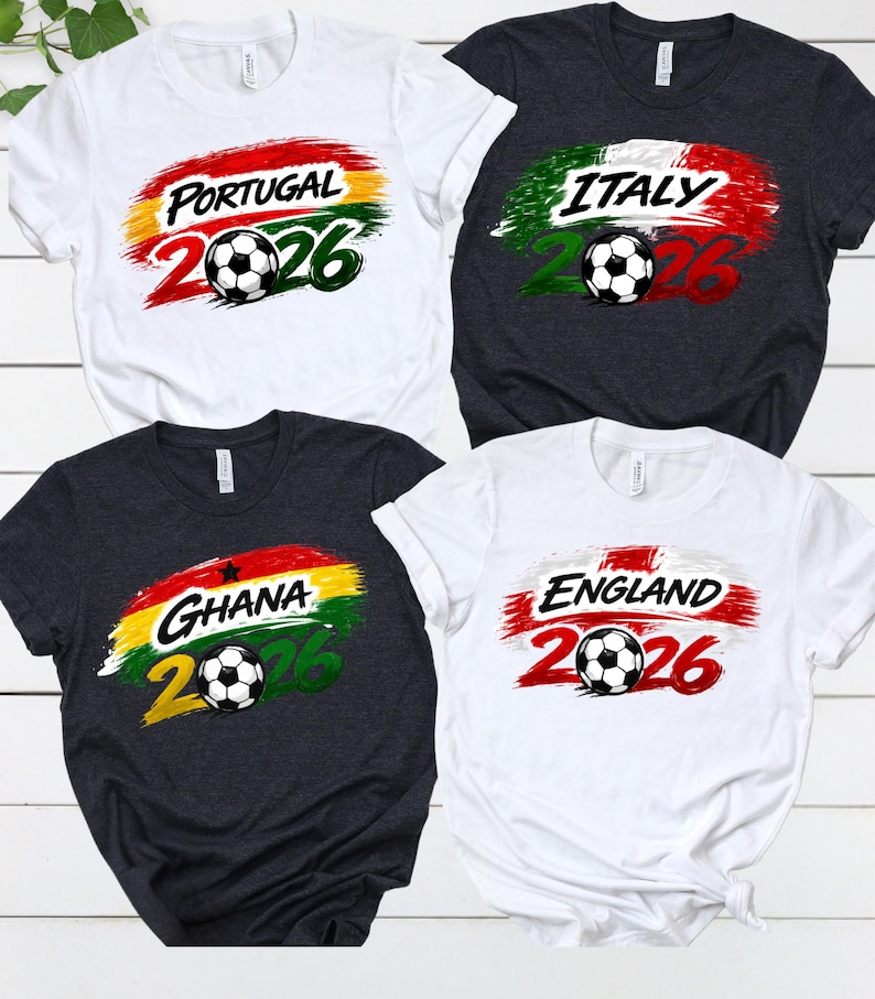 2026 Country Football T-Shirt, Football Fan Tee, Nation Inspired Graphic Shirt, Cup 2026 Collection image 3