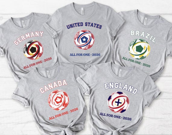 Football  2026 Country Icons Shirt, Football  Fan T-Shirt, USA Mexico Canada Host Nations Tee, Football Gift