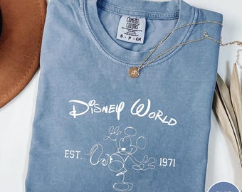 Comfort Colors® Disneyworld Est.1971 Shirt, Disney Trip Shirt, Disney World Shirt, Disney Urlaub Shirt, Micky und Freunde Shirt