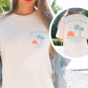 Custom Family Vacation Shirt, Matching Trip Shirts, Personalized Family Trip Tee, Beach Vacation Shirt, Group Travel Outfit, Comfort Colors bild 2