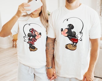 Camiseta de Mickey y Minnie Mouse para parejas de Disney, camiseta a juego de Mickey y Minnie, camiseta familiar de Magic Kingdom, camiseta Disney Trip Comfort Colors®