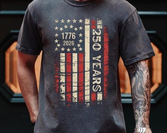 America 250th Birthday Comfort Colors® T-Shirt, US Flag, We The People, 250 Years of Freedom, Celebrate 250th Anniversary Shirt Usa Flag Tee