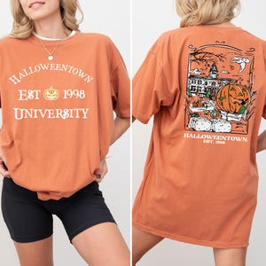 Comfort Colors® Vintage Halloweentown 1998 Tshirt, 2 Side Halloweentown University Shirt, Fall Tee, Halloweentown Tee, Halloween Retro Shirt