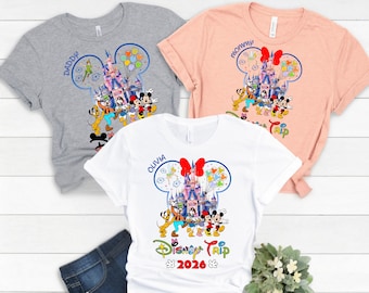Camisetas personalizadas para vacaciones familiares en Disney 2026, camiseta para viaje familiar a Disney, camisetas a juego para viaje a Disney, camisetas para el grupo familiar de Disneyland, camiseta de Disney