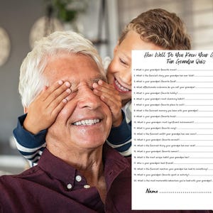 Grandpa Trivia Quiz: Fun Family Game (Printable PDF)