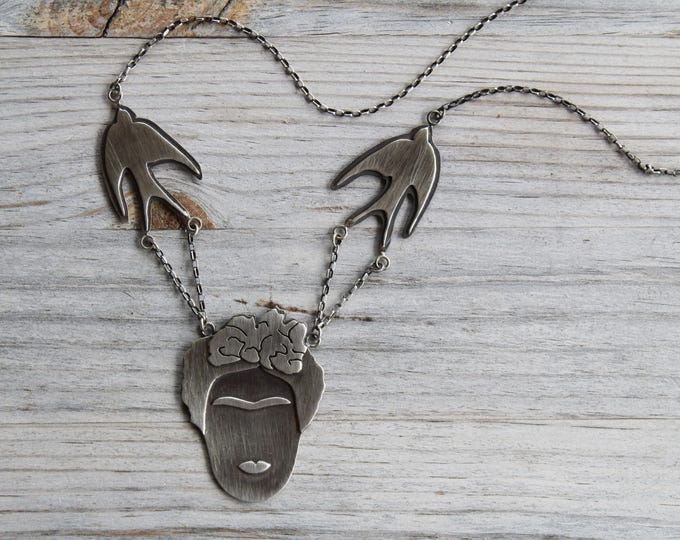 Viva La Frida // Frida Kahlo Sterling Silver Statement Necklace