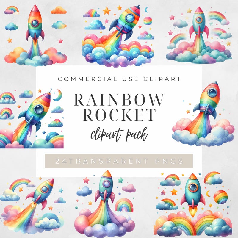 Rainbow Rockedt Rainbow Rocket - Etsy