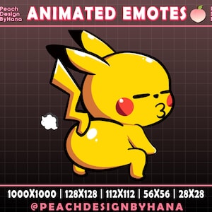 Animated Pikachu Twerking Emote for Twitch, YouTube, Discord, Funny Emote, Perfect Twitch Emote, Pikachu Streaming Assets - Emote Twitch