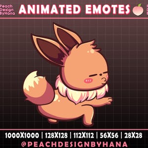 Animated Eevee Twerk Emote for Twitch, YouTube, Discord, Funny Emote, Perfect Twitch Emote, EEvee Streaming Assets - Twerking Emote Twitch