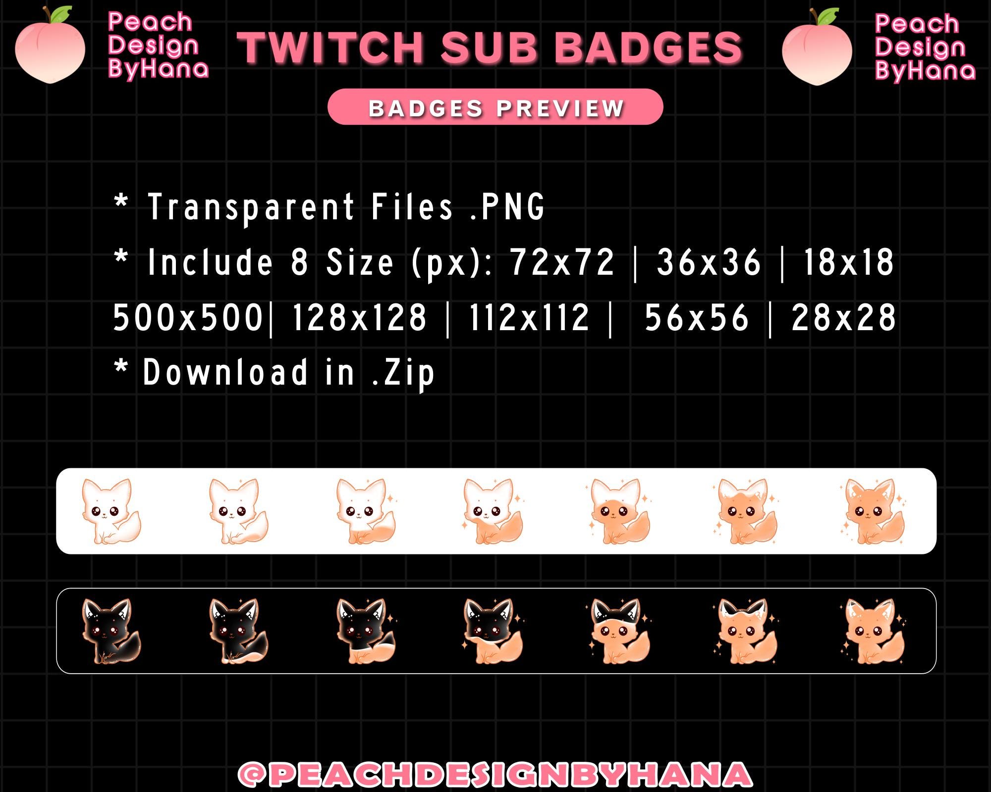 8x Liquid Fire Fox Sub Badges for Twitch, Youtube, Discord - Donated ...