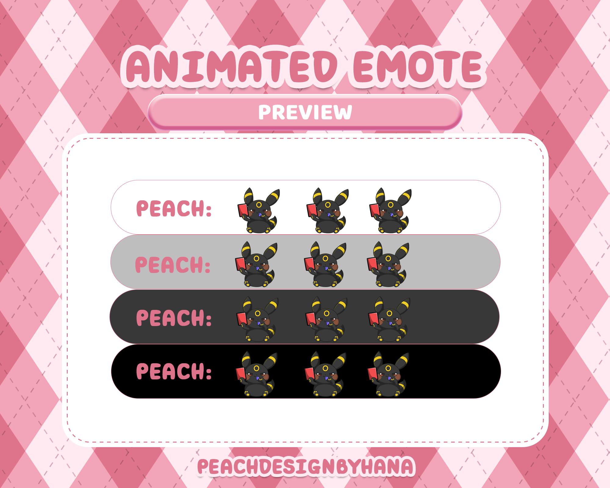 Animated Umbreon Red Card Emote for Twitch, Youtube, Discord| Funny ...