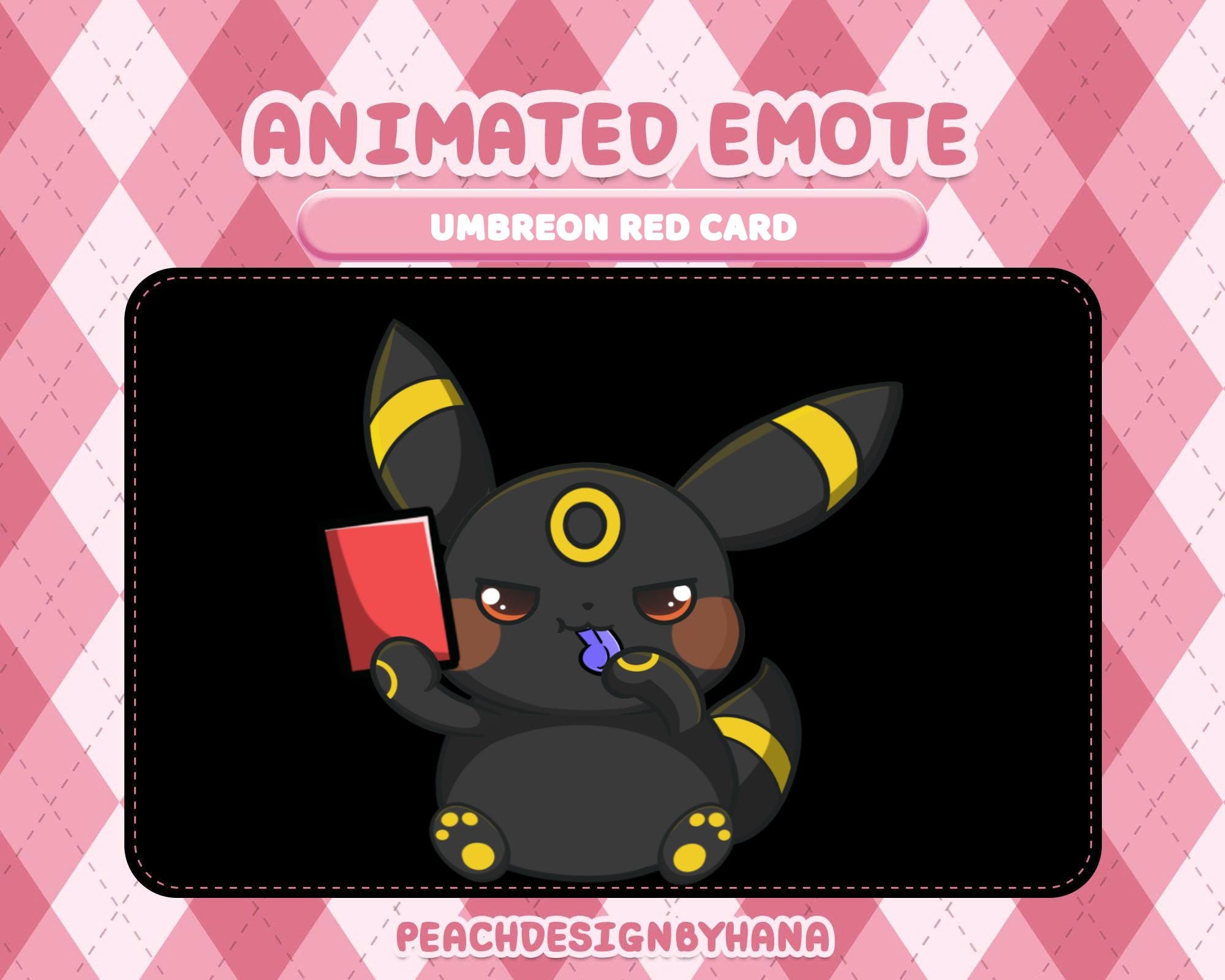 Animated Umbreon Red Card Emote for Twitch, Youtube, Discord| Funny ...