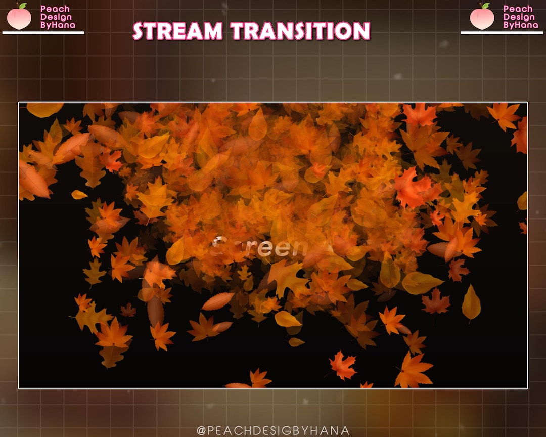 Animated Falling Maple Leaf Stream Transition: Autumn Twitch, Youtube ...