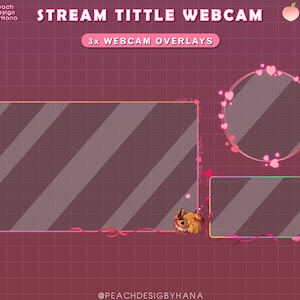 Animerad hjärtwebbkameraöverlägg – Eevee Stream-webbkamerakant