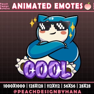 Animated Snorlax Cool Emote for Twitch, YouTube, Discord, Funny Emote, Perfect Twitch Emote, Snorlax Streaming Assets - Animated Emote