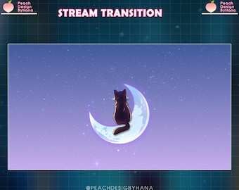Transición animada de Twitch: Gato / OBS Stinger / Transición de transmisión / Transición de Streamlabs / Transición de Stinger / Superposición de Twitch de gato