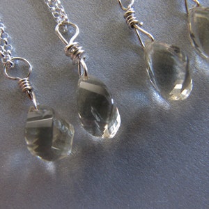 Sunstone Briolette Pendant in Sterling Silver