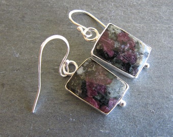 Eudialite and Sterling Silver Handmade Earrings