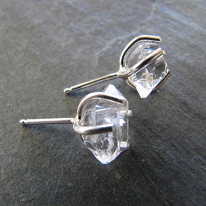 Herkimer Diamond Post Earrings in Sterling Silver image 2