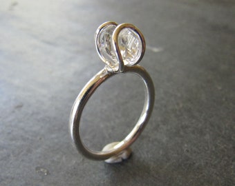 Herkimer Diamond and Sterling Silver Ring