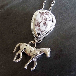Wild Horse Necklace in Sterling Silver