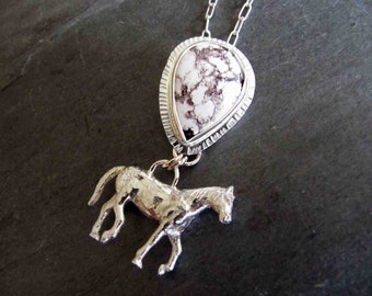 Wild Horse Necklace in Sterling Silver