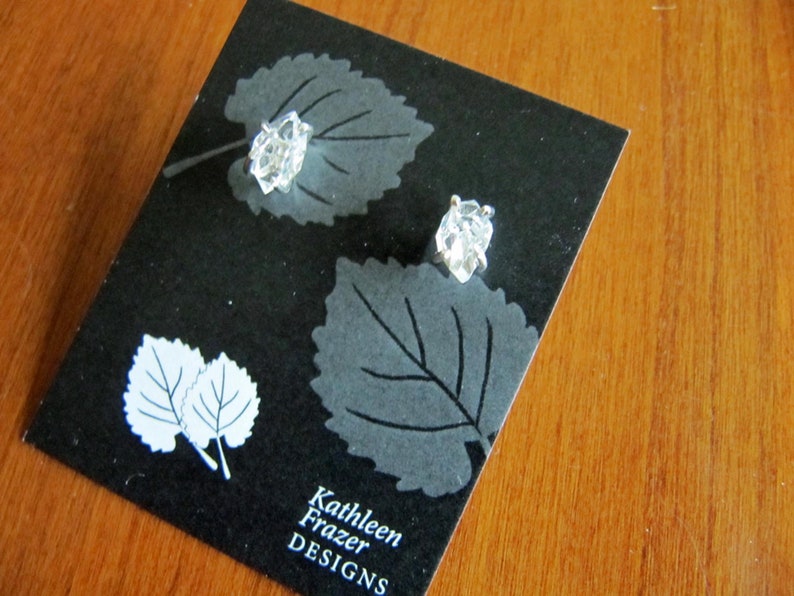 Herkimer Diamond Post Earrings in Sterling Silver image 5